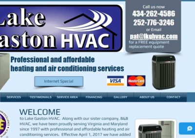Colonial Beach Tech - Lake Gaston HVAC Website
